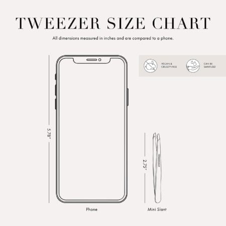 Tweezerman Mini Slant Tweezer - Tweezers for Eyebrows, Travel Tweezers for Eyebrows, Facia - Image 2