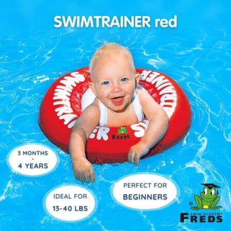 FREDS SWIM ACADEMY SWIMTRAINER Classic Red, Baby Pool Float Ring for Babies and Toddlers, - Image 2