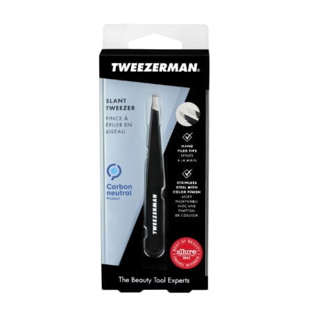 Tweezerman Stainless Steel Slant Tweezer - Eyebrow Tweezers for Women and Men (Black) - Image 5