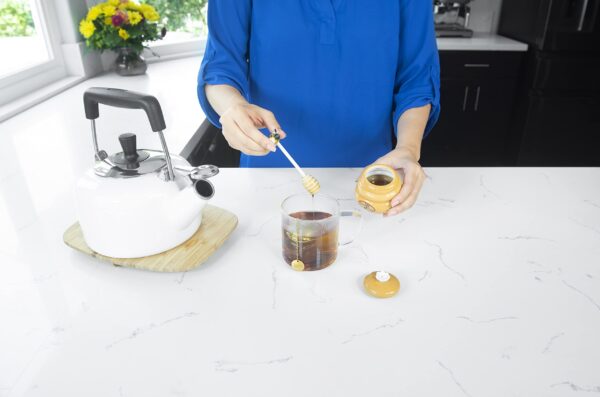 Joie Ceramic Beehive Honey Pot and Wooden Dipper, Mini - Image 2