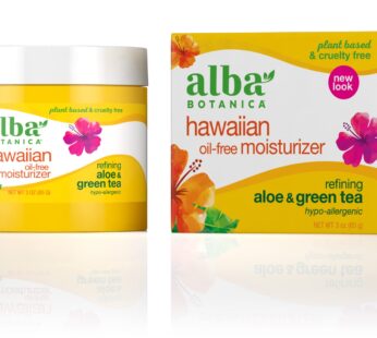 Alba Botanica Hawaiian Oil Free Moisturizer, Refining Aloe & Green Tea, 3 Oz