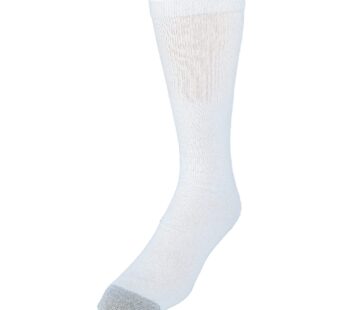 Hanes mens White Cushioned Over the Calf 6 Pack Pair athletic socks, White, 6-14 US