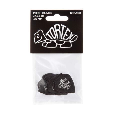 JIM DUNLOP 482P.50 Pitch Black Jazz III, .50mm, 12/Player's Pack - Image 4