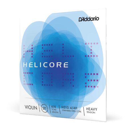 D'Addario Orchestral - Helicore 4/4 Size Violin Strings Set with Plain Steel E String - H3