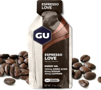 GU Energy Original Sports Nutrition Energy Gel, Espresso Love, 8 Count