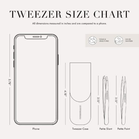 Tweezerman Petite Tweeze Set with Travel Case - Point and Slant Tweezers, Tweezers for Tra - Image 6