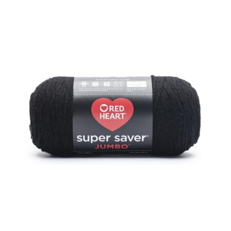 RED HEART E302C.0312 Super Saver Jumbo Yarn, Black