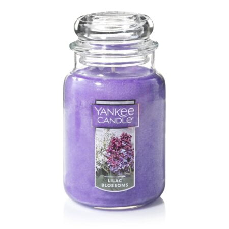 Yankee Candle Lilac Blossoms Scented, 22oz Single Wick Candle, Over 110 Hours of Burn Time