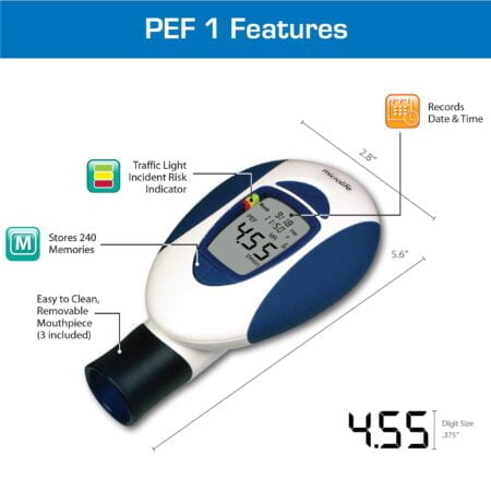 Microlife Digital Peak Flow Meter with FEV1 & Tracking Software | Reliable & Accurate Resp - Image 4