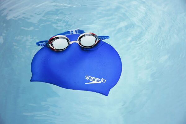 Speedo Unisex-Adult Swim Cap Silicone, Blue - Image 6