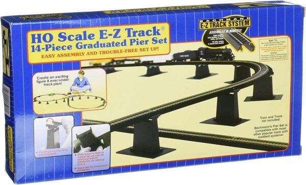 Bachmann Trains 14 PC. E-Z TRACK GRADUATED PIER SET - HO Scale - Image 2