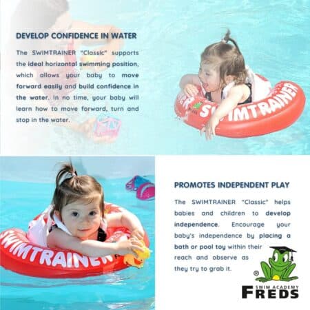 FREDS SWIM ACADEMY SWIMTRAINER Classic Red, Baby Pool Float Ring for Babies and Toddlers, - Image 8