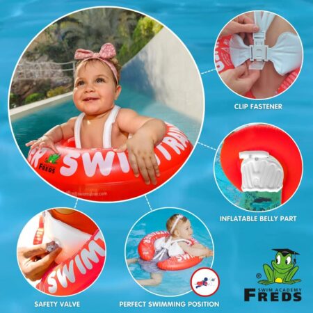 FREDS SWIM ACADEMY SWIMTRAINER Classic Red, Baby Pool Float Ring for Babies and Toddlers, - Image 4