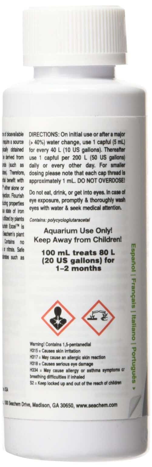 Seachem Flourish Excel Bioavailable Carbon - Organic Carbon Source for Aquatic Plants 100 - Image 3