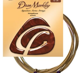 Dean Markley Signature Vintage Bronze Acoustic Guitar Strings 6 String Set, 12-54 Acoustic