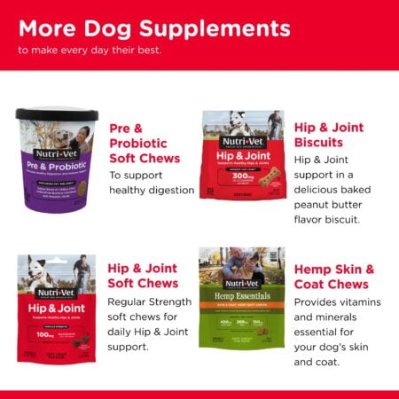 Nutri-Vet Advanced Strength Hip & Joint Chewable Dog Supplements | Formulated with Glucosa - Image 6