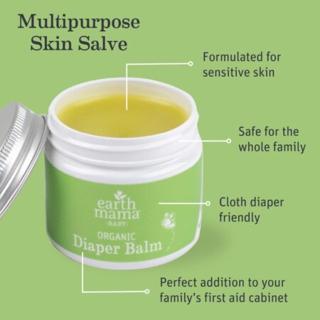 Earth Mama Organic Diaper Balm 2-Ounce | Diaper Cream for Baby | EWG Verified, Petroleum & - Image 2