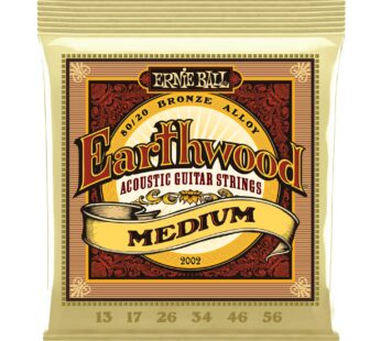 Ernie Ball Earthwood Medium 80/20 Bronze Acoustic Guitar Strings, 13-56 Gauge (P02002)’-Si