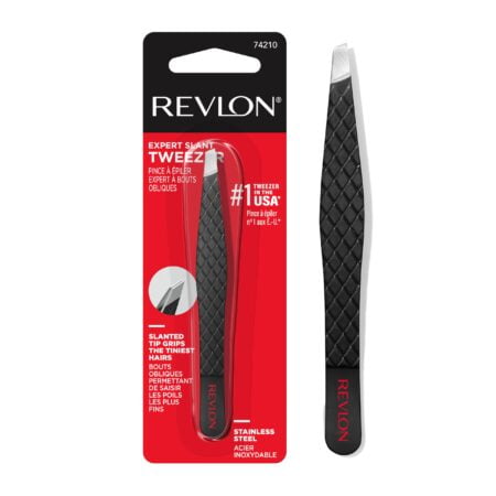 Revlon Expert Eyebrow Hair Removal Tweezer, Tweezers for Men, Women & Kids, Stainless Stee