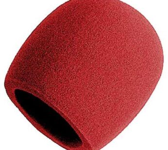 OnStage Foam Ball-Type Microphone Windscreen, Red