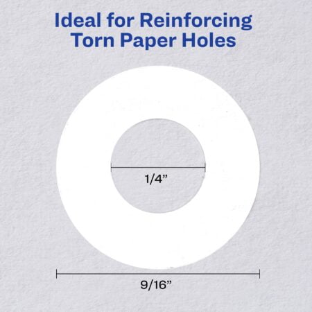 Avery Self-Adhesive Hole Reinforcement Stickers, 1/4" Diameter Hole Punch Reinforcement La - Image 6