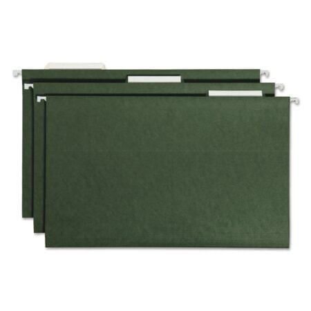 Smead Hanging File Folder with Tab, 1/3-Cut Adjustable Tab, Legal Size, Standard Green, 25 - Image 4