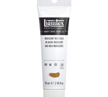 Liquitex Professional Heavy Body Acrylic Paint, 2-oz (59ml) Tube, Iridescent Rich Gold