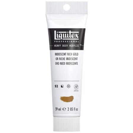 Liquitex Professional Heavy Body Acrylic Paint, 2-oz (59ml) Tube, Iridescent Rich Gold