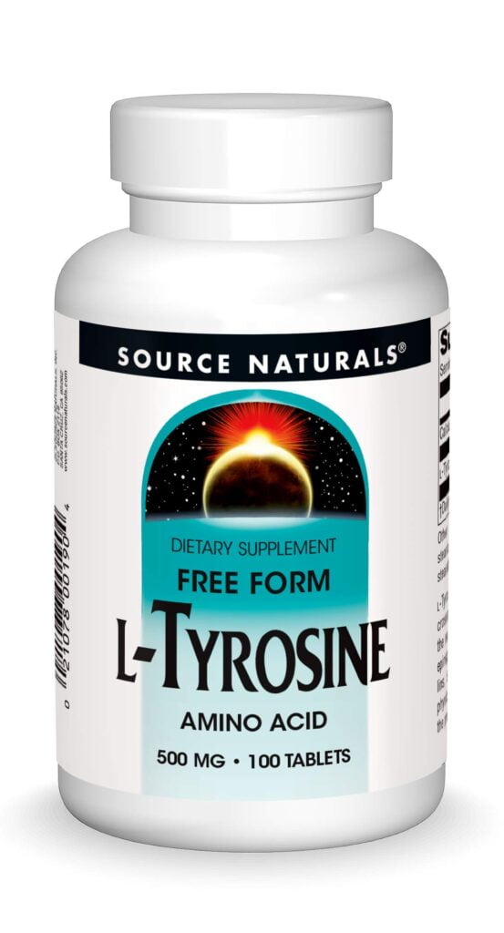 Source Naturals L-Tyrosine -Free Form Amino Acid Supplement - 100 Tablets