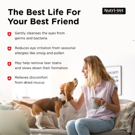 Nutri-Vet Eye Rinse for Dogs - Gentle Formula to Soothe Irritated Eyes and Prevent Tear St - Image 4