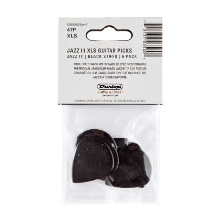 JIM DUNLOP Nylon Jazz III XL, Black, 6/Player's Pack - Image 5