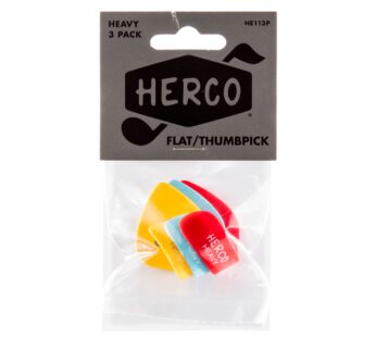 JIM DUNLOP HE113P Flat Thumbpicks, Heavy, 3/Player’s Pack