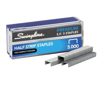 Swingline Staples, S.F. 3, Premium for Desktop Staplers, 1/4″ Length, 105/Strip, 5000/Box,