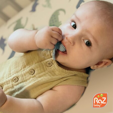 RaZbaby RaZberry Silicone Baby Teether Toy - Berrybumps Soothe Babies Sore Gums - Hands Fr - Image 6
