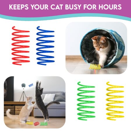 SPOT Ethical Products Ethical Wide Colorful Springs Cat Toy - Image 6