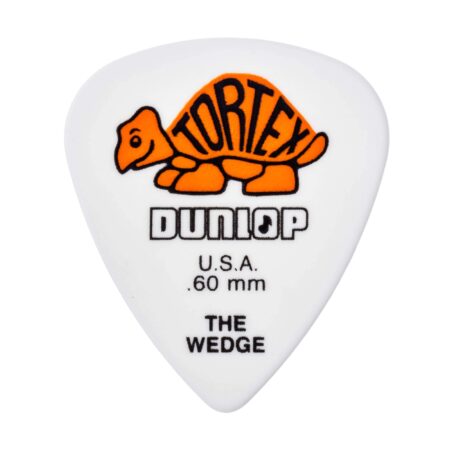 JIM DUNLOP Wedge, White/Orange, .60mm, 12/Player's Pack