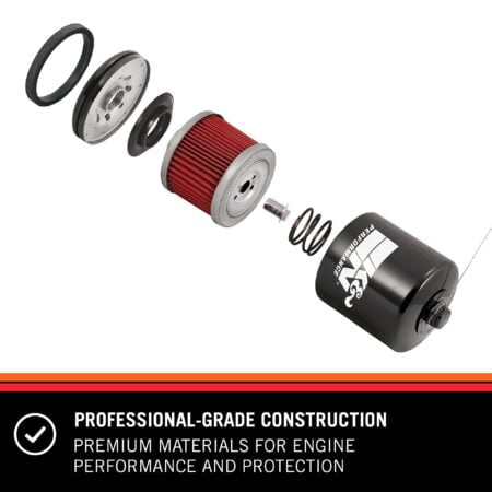 K&N Motorcycle Oil Filter: High Performance, Premium, Designed to be used with Synthetic o - Image 2