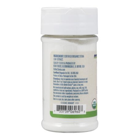 NOW Foods, Certified Organic Better Stevia, Extract Powder, Zero-Calorie Sweetener, Certif - Image 3