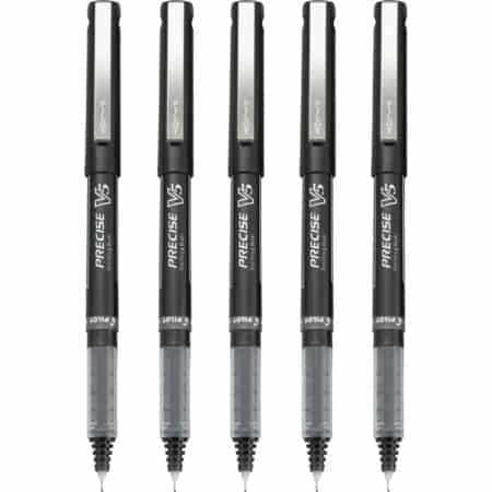 Pilot, Precise V5, Capped Liquid Ink Rolling Ball Pens, Extra Fine Point 0.5 mm, Black, Pa - Image 5