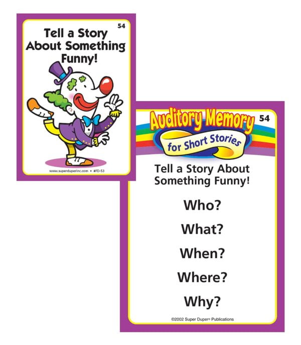 Super Duper Publications | Auditory Memory for Short Stories Fun Deck | Listening Comprehe - Image 5