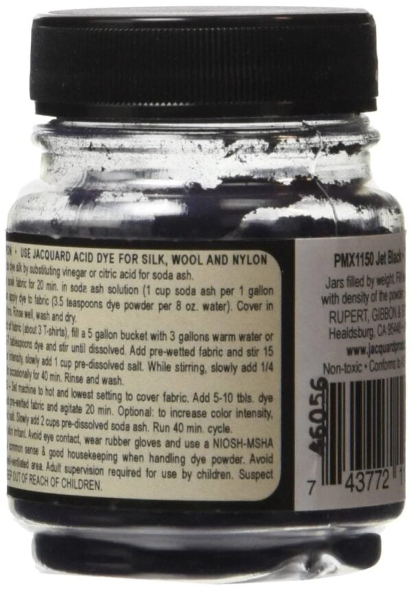 Jacquard Procion Mx Dye - Undisputed King of Tie Dye Powder - Jet Black - 2/3 Oz - Cold Wa - Image 4