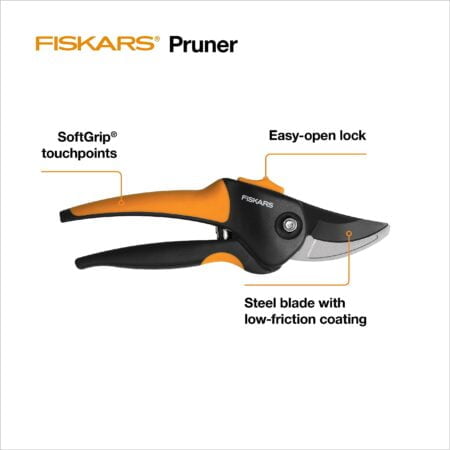 Fiskars SoftGrip Bypass Pruner 5/8" Tree and Branch Cutter - Bypass Pruning Shears and Gar - Image 2