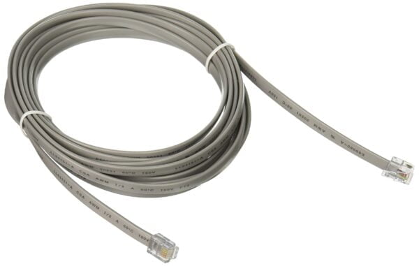 C2G 09600 RJ12 6P6C Straight Modular Cable, Ethernet Network Cable, 14 Feet (4.26 Meters),