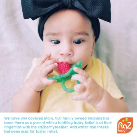 RaZbaby RaZberry Silicone Baby Teether Toy - Berrybumps Soothe Babies Sore Gums - Hands Fr - Image 5