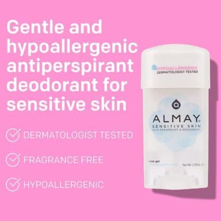 Almay Deodorant for Women, Gel Antiperspirant, Hypoallergenic, Dermatologist Tested for Se - Image 2