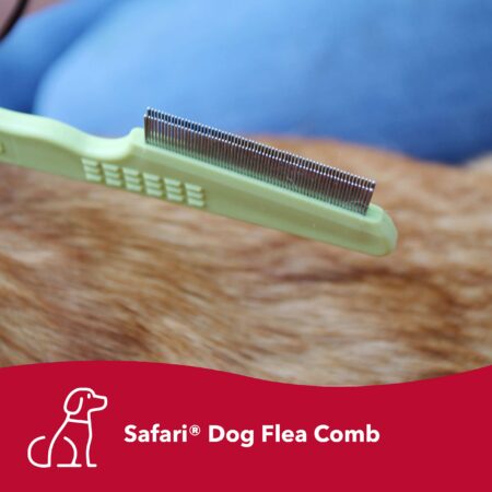 Coastal Pet Safari Dog Double Row Flea Comb - Helps Dry Skin - Dog Flea Comb for Flea Prev - Image 2