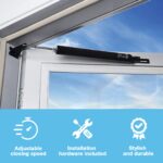 Wright Products V1020BL Heavy Duty Screen and Storm Door Pneumatic Closer, Black - Image 7