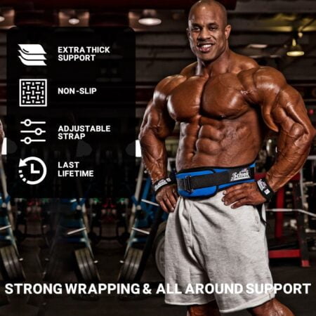 Schiek Sports Model 1000-BLS2 Extra-Wide 20" Basic Lifting Straps - Black - Image 3