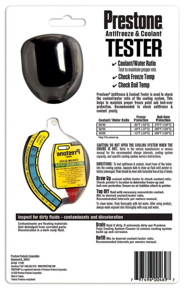 Prestone AF-1420 Antifreeze/Coolant Tester - Image 2