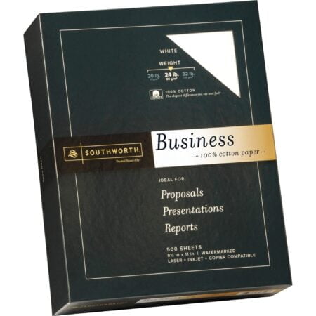 Southworth? 100% Cotton Business Paper, 8 1/2" x 11", 24 Lb, 100% Recycled, White, Box Of - Image 4